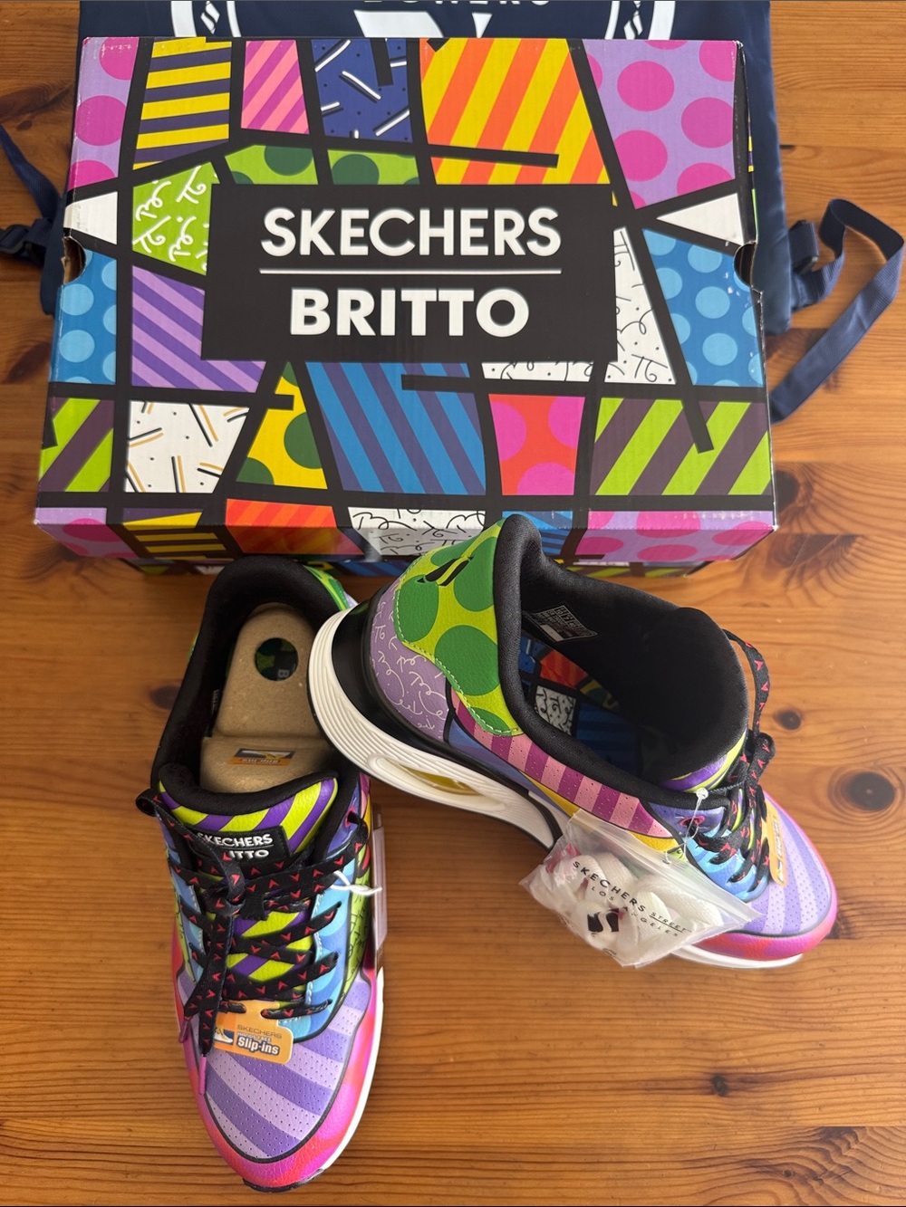 Skechers x Britto Landscape Multicolor Pop-Art Slip-ins Athletic Sneakers
